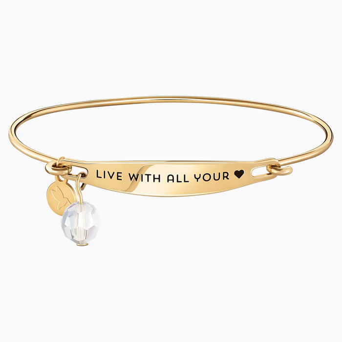 LIVE WITH ALL YOUR HEART ID BA 14K YGM/L