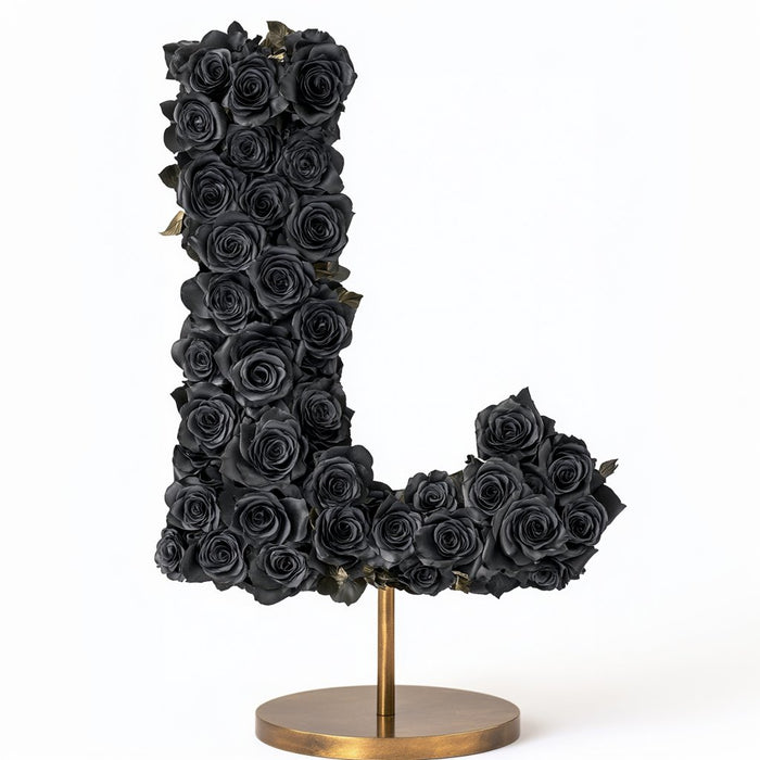 Loki Black Rose Letter L Lamp - Imaginary Worlds