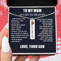 Loss of Son Gift for Mom - Engraved memorial necklace with birthstone - Christmas Mother's Day Necklace Gifts For Mother