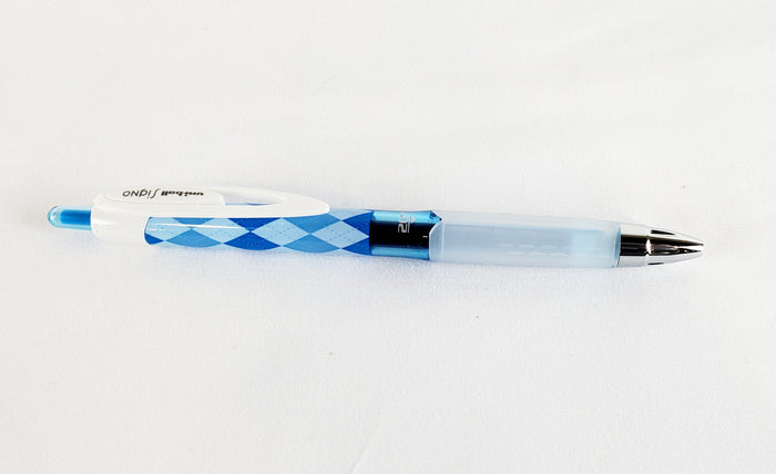 Lot of 96 Uni-Ball Retractable Signo 207 Gel Pens, Med, Blue Ink, Argyle (1913232)