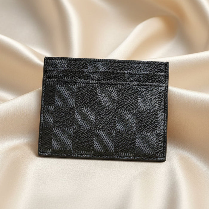 LV grey checkered wallet
