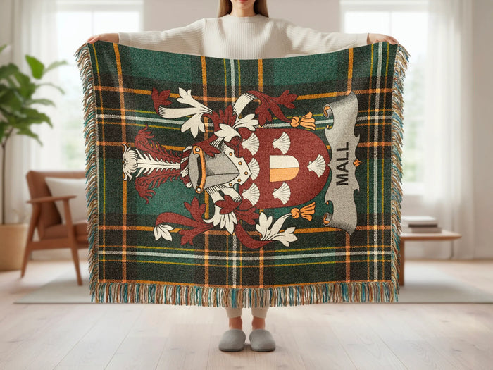 Mall woven blanket size guide for 52 by 37, 60 by 50, and 80 by 60 inches.