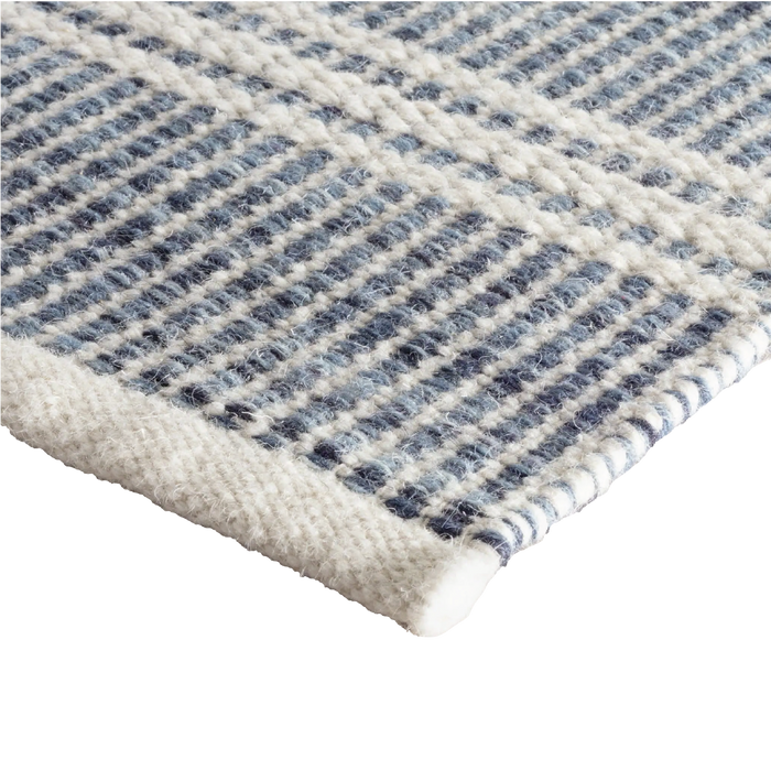 Malta Handwoven Wool Rug - Blue
