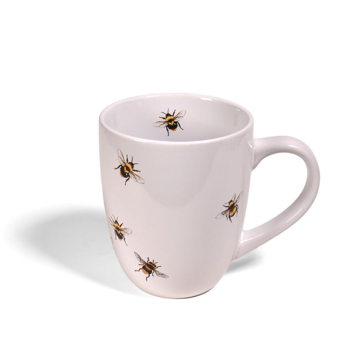 Mary Lake-Thompson Scattered Bees 16-ounce Stoneware Mug with Save the Bees Box