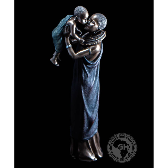 Mathee African Figurine Bronze Sculpture