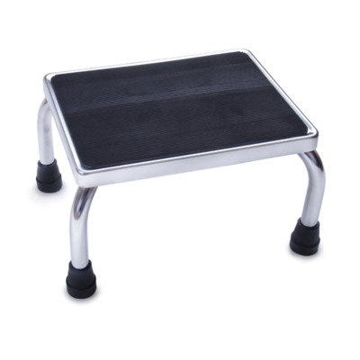 Medline Chrome Foot Stool with Rubber Mat 95810259