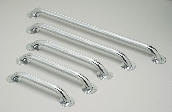 Medline Chrome Grab Bars, 24", 3 Count