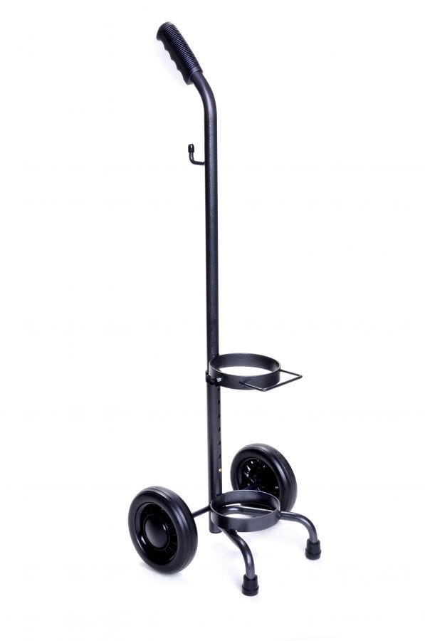 Medline D & E Cylinder Rolling Cart: 6 Count 74222427
