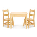 Melissa & Doug Children's Wooden Table & Chairs, Natural (LCI 2427)