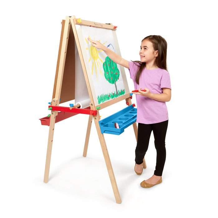 Melissa & Doug Deluxe Wooden Standing Art Easel (LCI 1282)