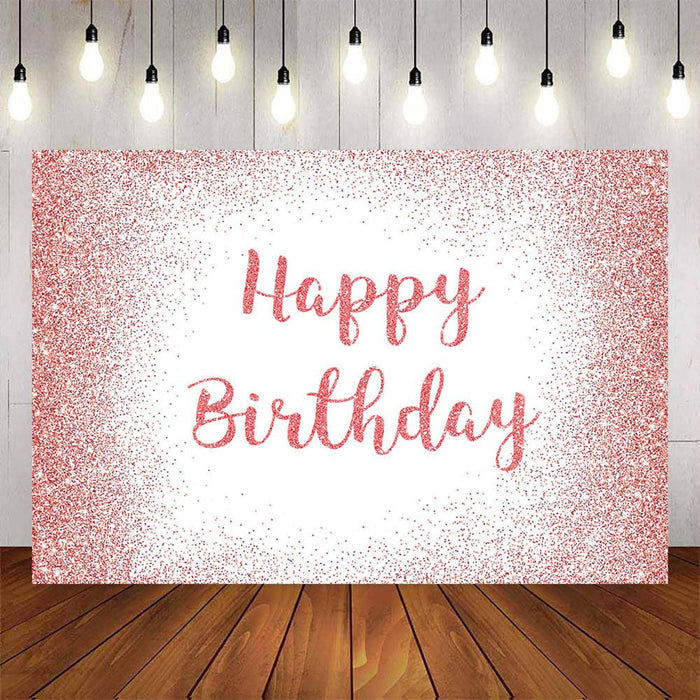 Mocsicka Pink Shining Dots White Background Happy Birthday Party Decor Props-Mocsicka Party