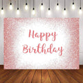 Mocsicka Pink Shining Dots White Background Happy Birthday Party Decor Props-Mocsicka Party
