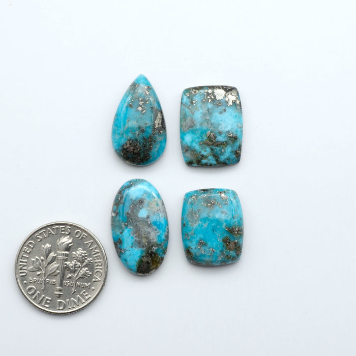 Discover the beauty of Natural Golden Hills Turquoise—prized for its icy blue tones, golden matrix, and exceptional quality. Ideal for artisan jewelry designs.