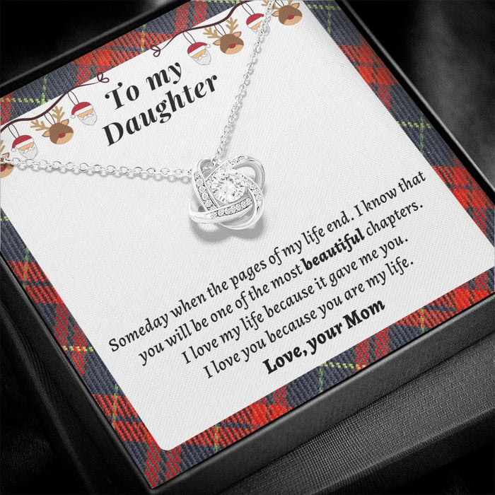 Necklace Gift For Daughter - I love you because you are my life!