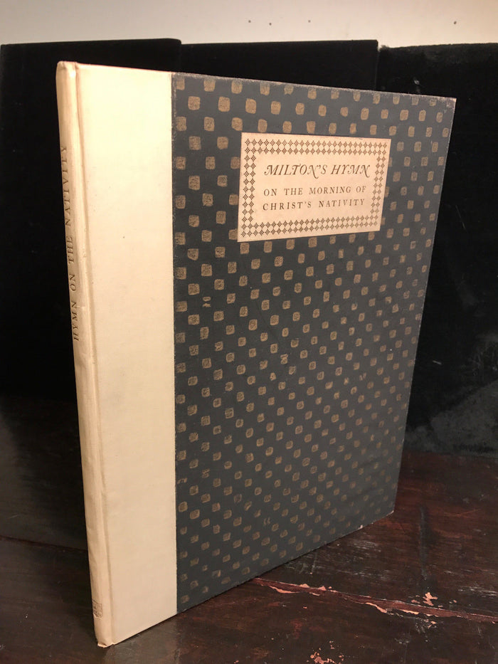 ON THE MORNING OF CHRIST'S NATIVITY, WILLIAM BLAKE, Milton 1st/1st 1923, Rare DJ