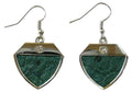 Ostrich Leather Earring - Brilliant Green