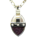 Ostrich Leather Large Pendant - African Violet