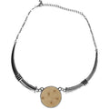 Ostrich Leather Necklace Tusk Design - Oryx