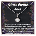 "Our Quinceañera Gifts Necklace is the Ideal Keepsake for Her Special Day"