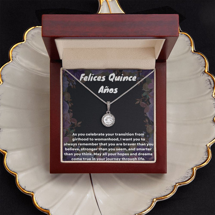 "Our Quinceañera Gifts Necklace is the Ideal Keepsake for Her Special Day"