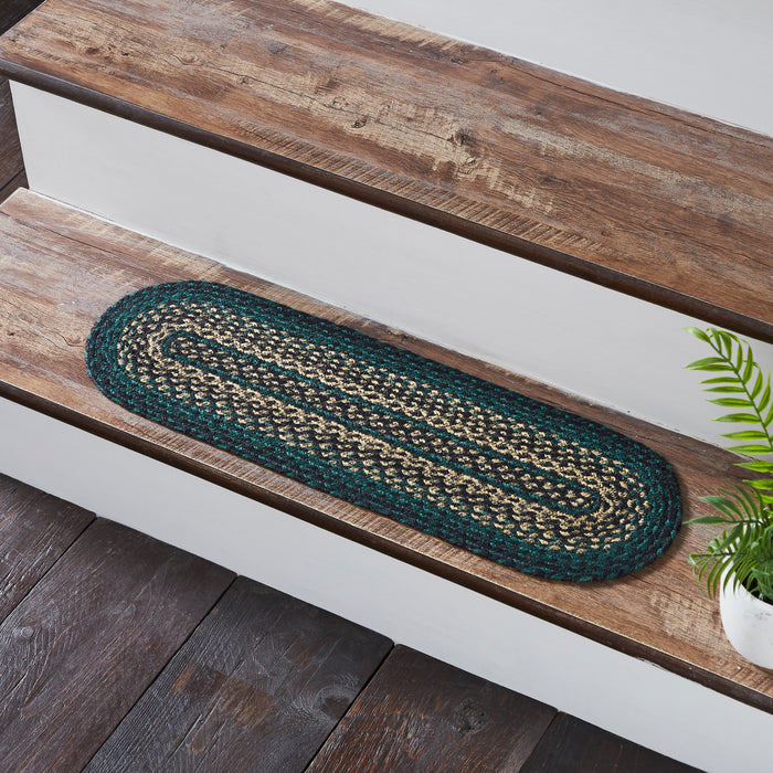Pine Grove Jute Stair Tread Oval Latex 8.5x27