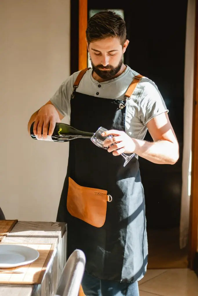 Poly Cotton & Leather Apron