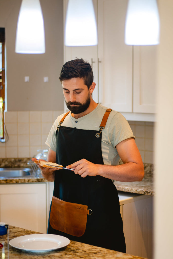 Poly Cotton & Leather Apron