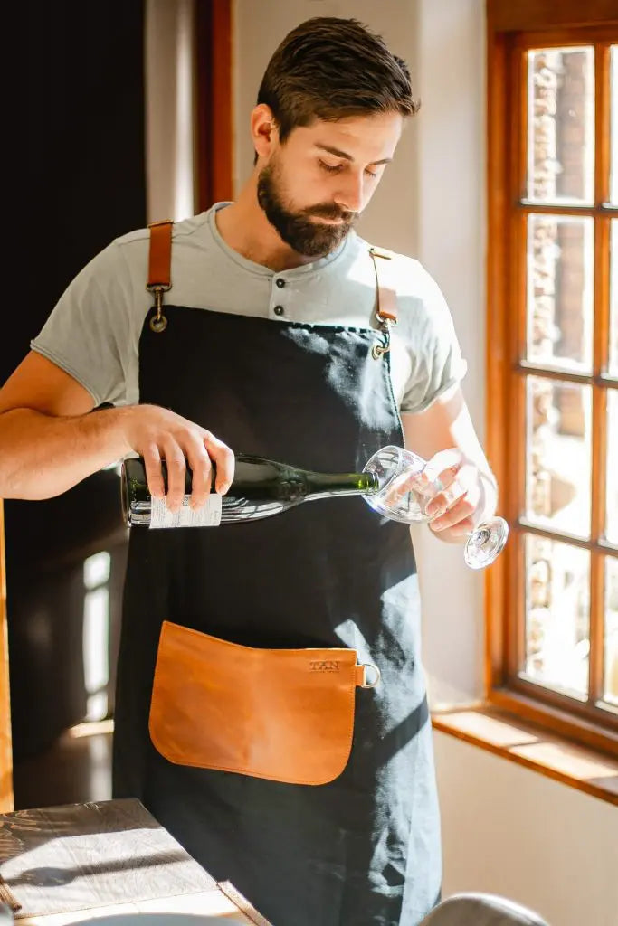 Poly Cotton & Leather Apron