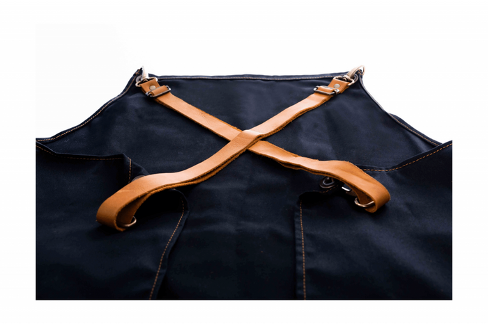 Poly Cotton & Leather Apron