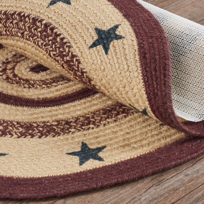 Potomac Jute Rug Oval Stencil Stars 24x36
