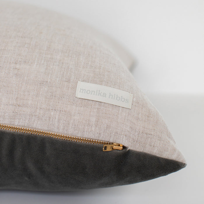 Preston Pillow Cover - Charcoal