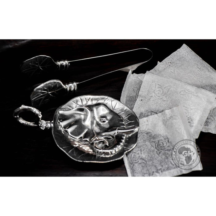 Regal Elephant Teabag Holder & Tongs - Earthangel