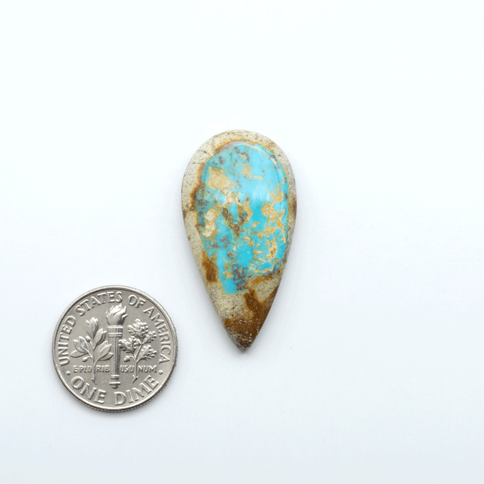 Royston Turquoise cabochons are famous for their distinctive matrix and unique green and blue hues, making them a favored option among jewelry designers.