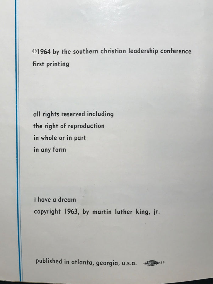 SCLC Story in Words and Pictures, 1st/1st 1964 - Martin Luther King CIVIL RIGHTS