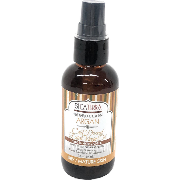 Shea Terra Organics FC-6006 Shea Terra Moroccan Argan Cold Pressed Extra Virgin Oil 2 Oz., Forest Green