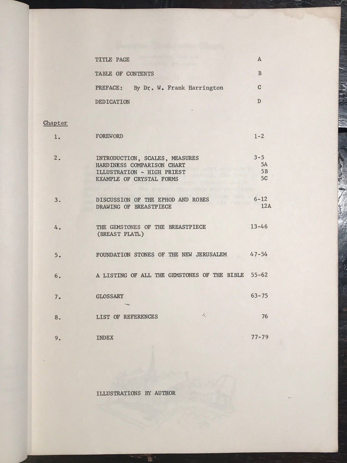 SIGNED - GEMSTONES OF THE BIBLE - PERCY PERKINS, 1978 - Biblical Gems Meanings