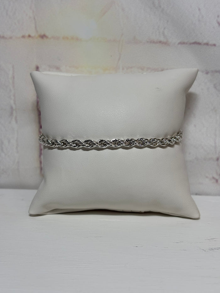Silver Rope Bracelet