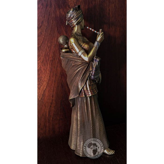 Sindiswa Xhosa Woman African Figurine Bronze Sculpture