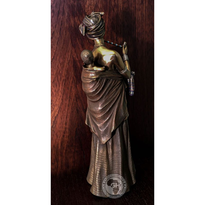 Sindiswa Xhosa Woman African Figurine Bronze Sculpture