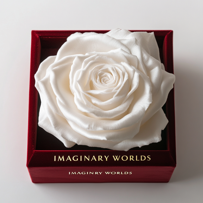 Single White Rose Velvet Purity