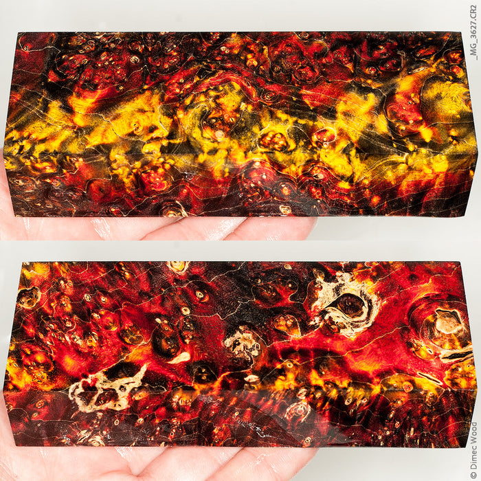 Stabilized box elder burl wood block