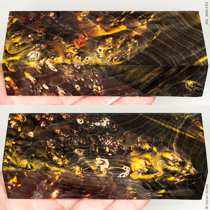 Stabilized box elder burl wood block