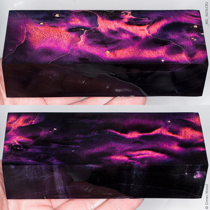 Stabilized box elder burl wood block
