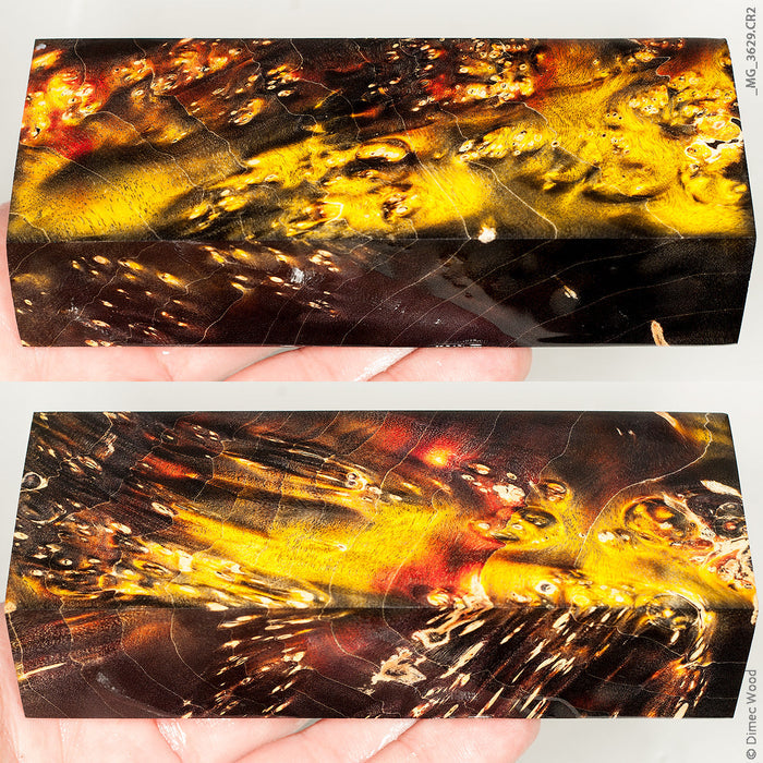 Stabilized box elder burl wood block