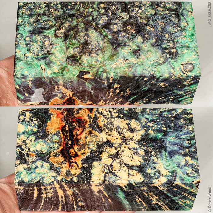 Stabilized box elder burl wood block