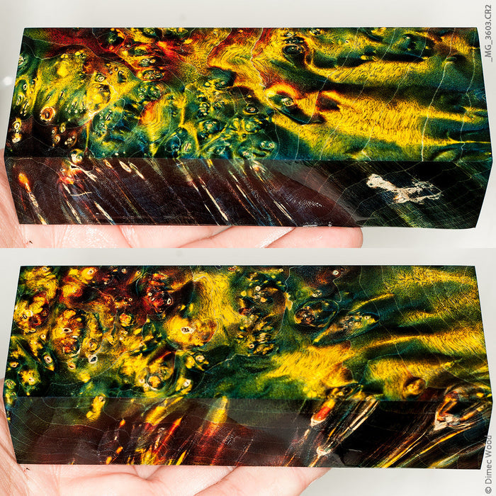 Stabilized wood box elder burl block