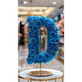 Standing Blue Rose Letter D Lamp - Imaginary Worlds