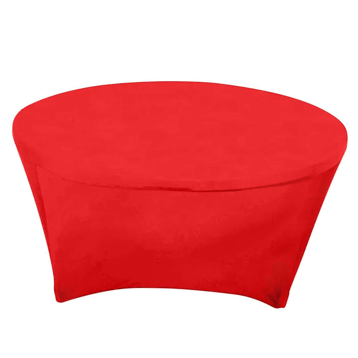 Red round table cover for events and parties