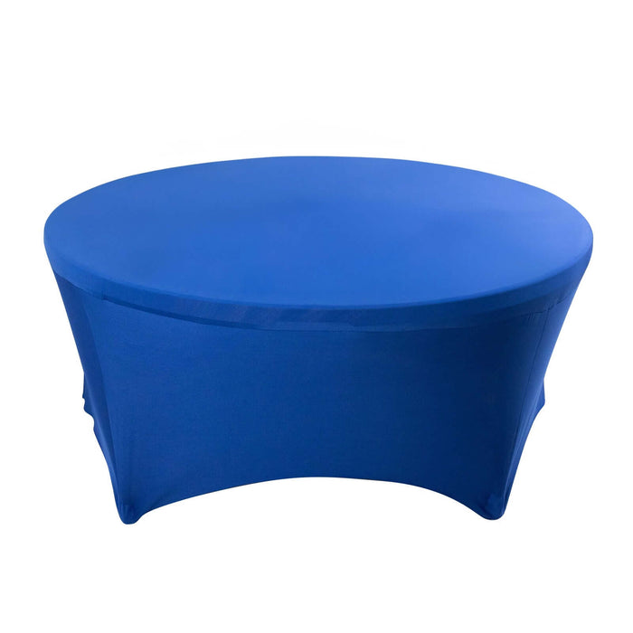 Blue round table cover for events and gatherings