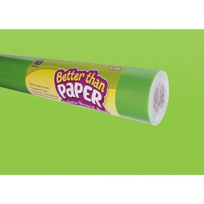 Teacher Created Lime Better Than Paper Bulletin Board Roll, 4' x 12' (TCR 77371)
